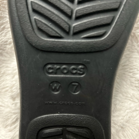 Lite Ride by Crocs Black Wedge Heel Sequin Straps Sz: 7 - Picture 7 of 7